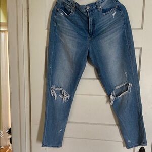 American Eagle Outfitters Blue High Rise Distressed Jeans